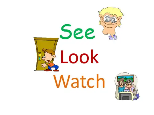 小学一年级英语课件  See, Saw, Seen