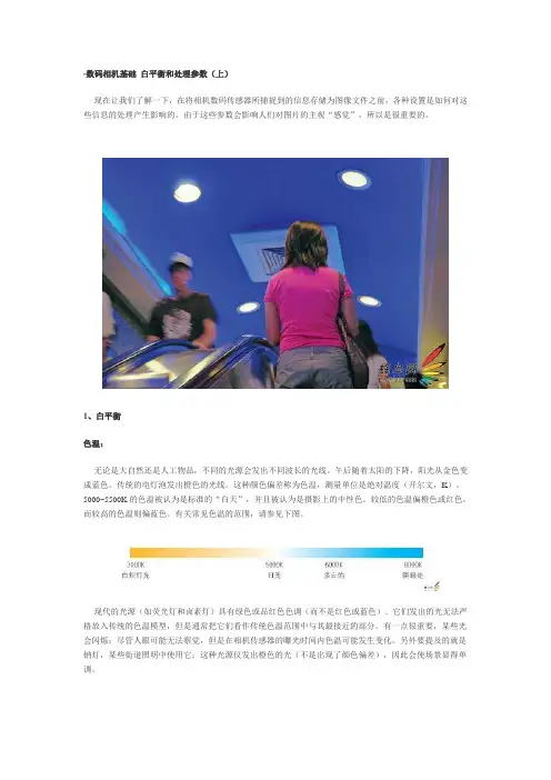 白平衡和处理参数