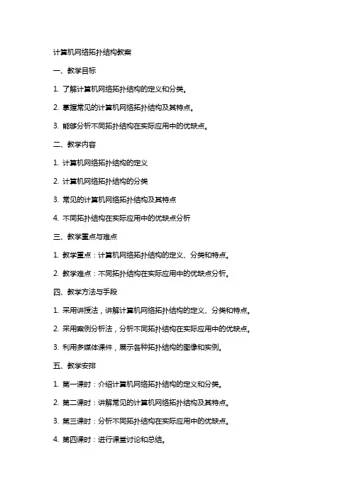 计算机网络拓扑结构教案