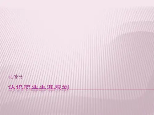 认识职业生涯规划