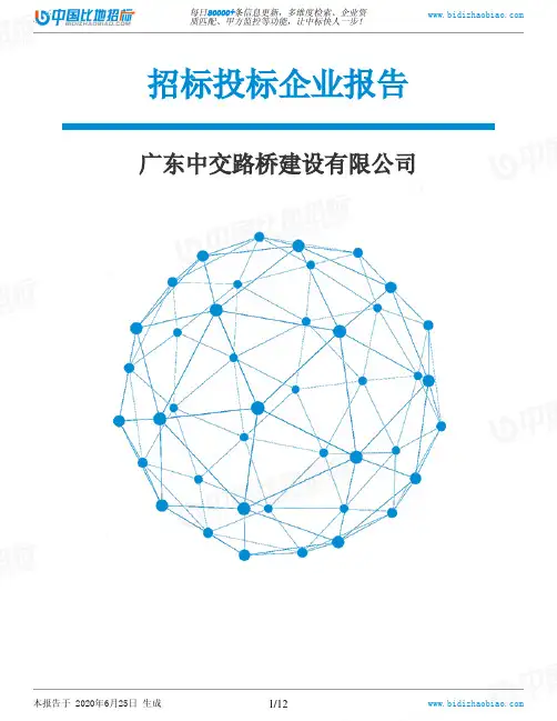 广东中交路桥建设有限公司-招投标数据分析报告