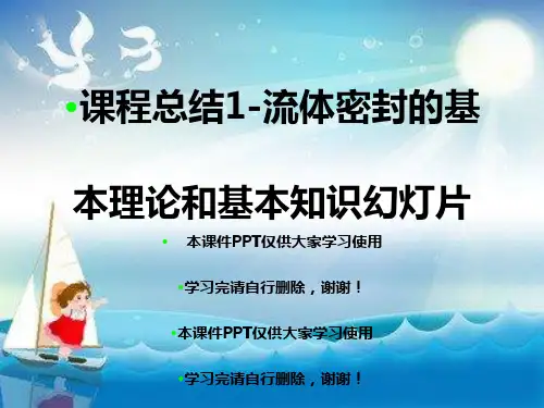 课程总结1-流体密封的基本理论和基本知识幻灯片