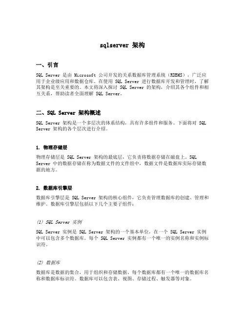 sqlserver 架构