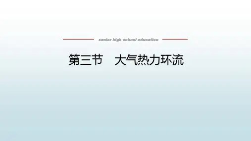 高中教育地理必修第一册湖教版《3.3 大气热力环流》教学课件