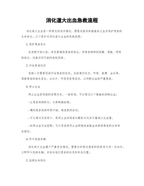 消化道大出血急救流程
