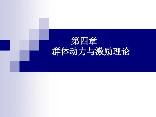 4。   群体动力与激励理论