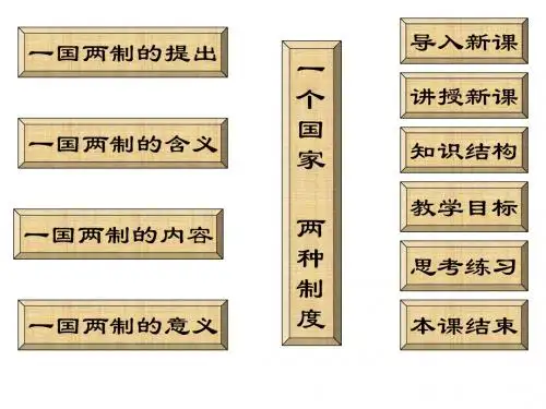 高三政治一个国家,两种制度