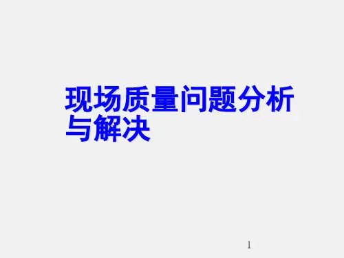 现场质量问题分析与解决