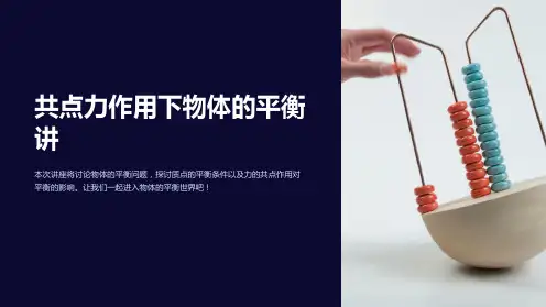 共点力作用下物体的平衡讲