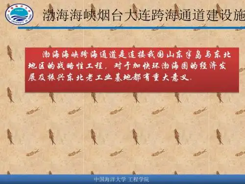 渤海海峡烟台大连跨海通道建设施工方案培训资料(ppt 31张)