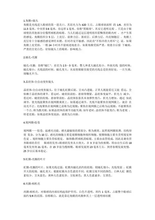 眼睛和相机的类比