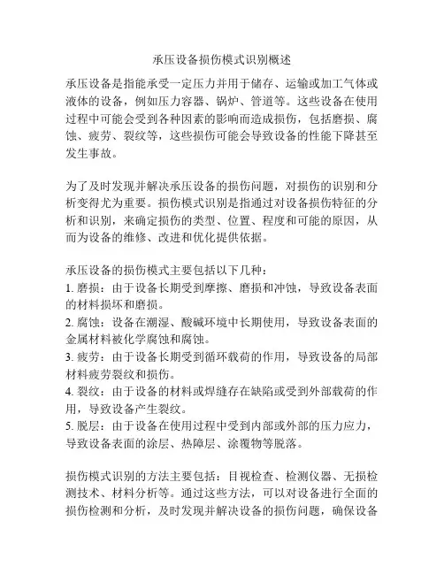 承压设备损伤模式识别概述