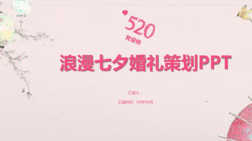 520浪漫七夕婚礼策划PPT模板课件