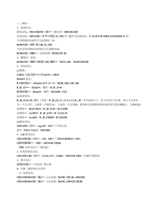 高中化学竞赛方程式