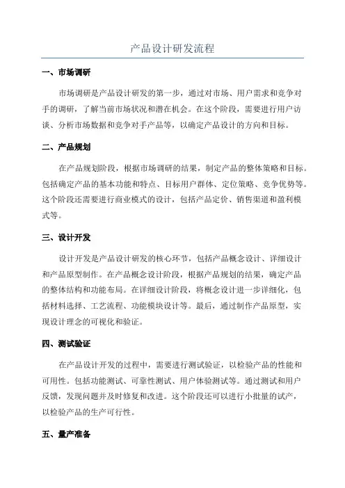 产品设计研发流程