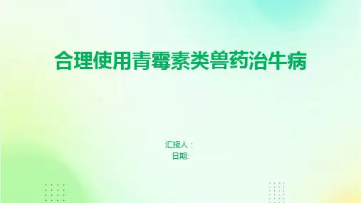 合理使用青霉素类兽药治牛病