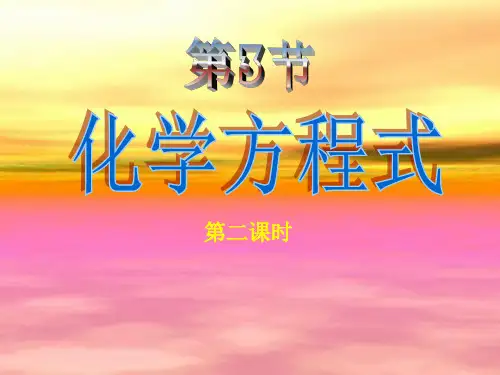 化学方程式(第2课时)(PPT课件(初中科学)20张)