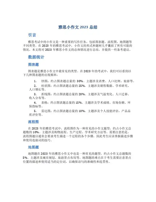雅思小作文2023总结