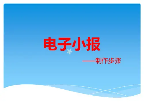 电子小报 制作步骤(共28张小学生小报模板)