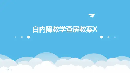2024年度白内障教学查房教案X