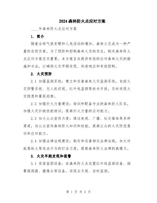 2024森林防火点应对方案