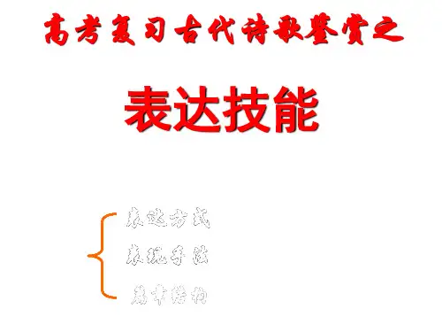 高考复习古代诗歌鉴赏之表达技巧(课件17)