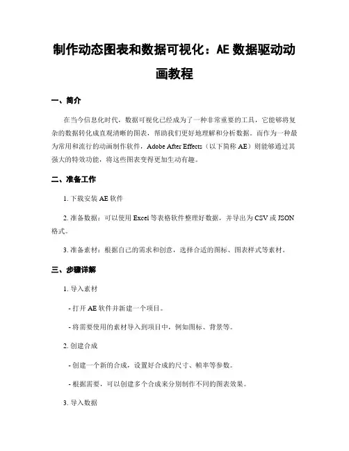 制作动态图表和数据可视化：AE数据驱动动画教程