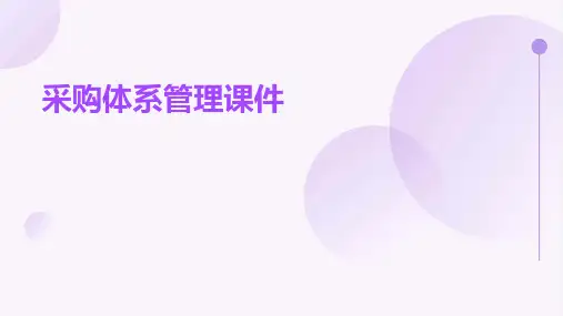 采购体系管理课件