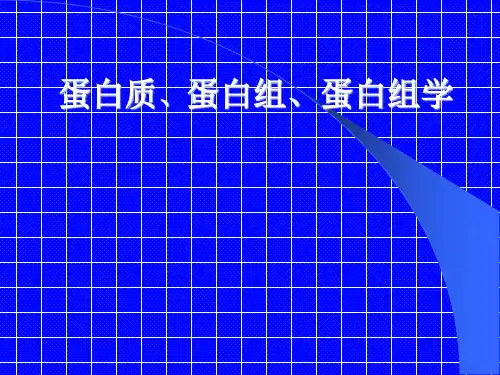1.分子生物学绪论(蛋白质、蛋白组、蛋白组学)