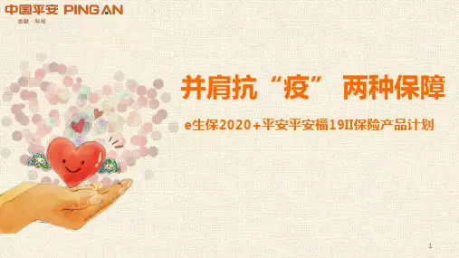 E生保2020平安平安福19II保险责任介绍16页