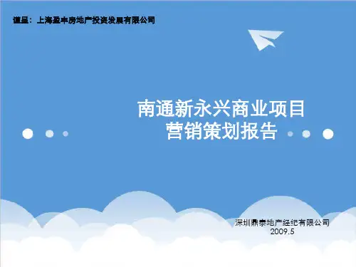推荐-江苏南通新永兴商业项目营销策划报告99p销售推广方案 精品001