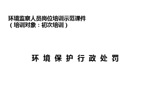 环境行政处罚