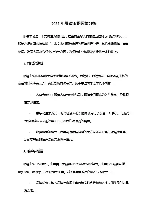 2024年眼镜市场环境分析