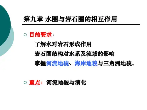 自然地理学：第9章 水圈与岩石圈的相互作用-1