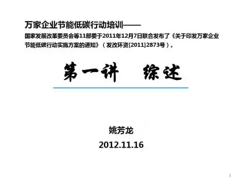 姚芳龙--万家企业节能低碳行动综述