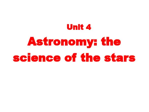 人教新课标必修三 Unit 4 Astronomy-Reading comprehension[课件