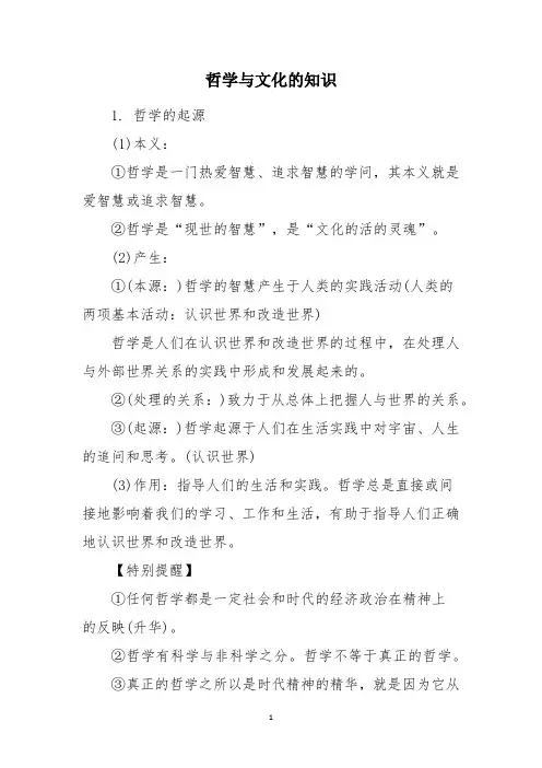 哲学与文化的知识