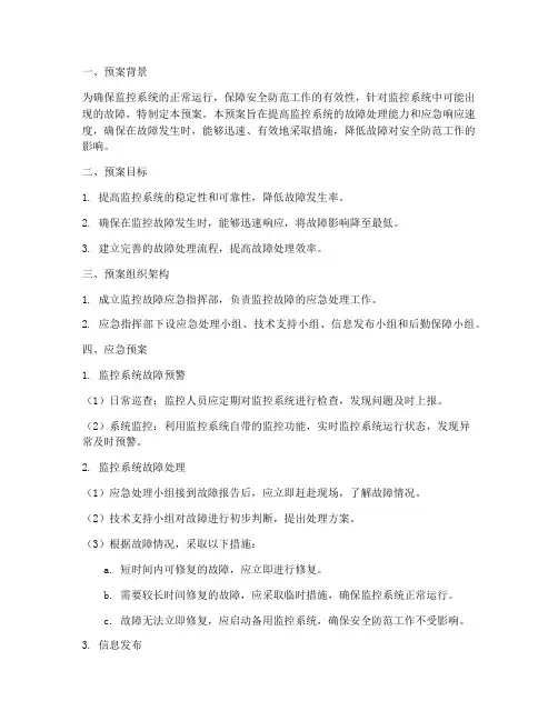 监控故障应急预案