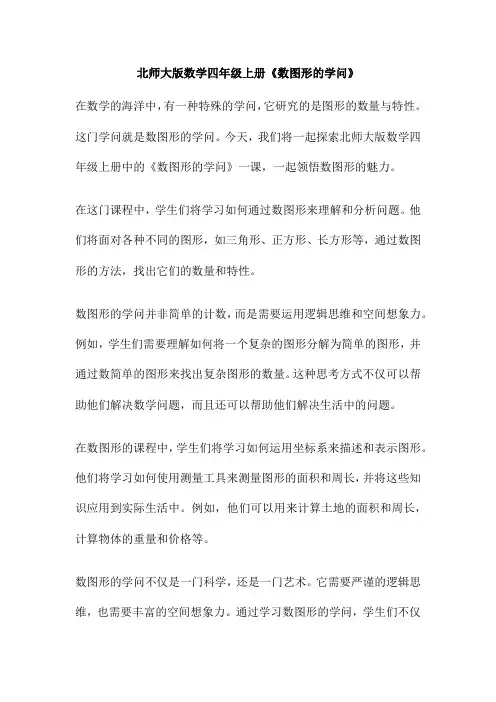 北师大版数学四年级上册《数图形的学问》