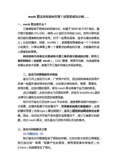 mesh算法进化如何实现？这里是成功示例......