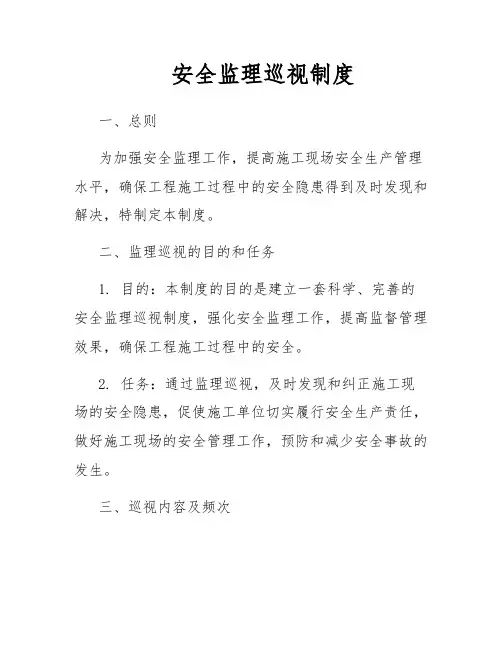 安全监理巡视制度