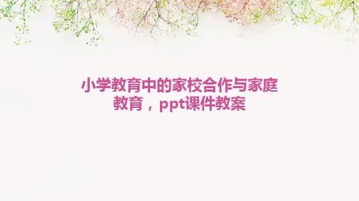 小学教育中的家校合作与家庭教育,ppt课件教案