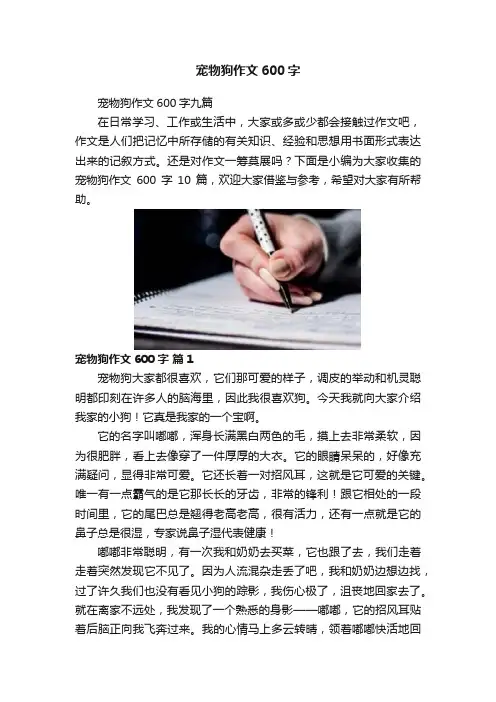 宠物狗作文600字
