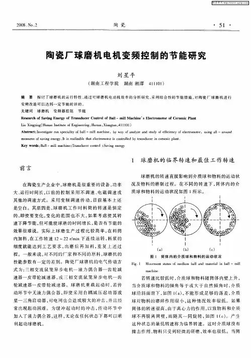陶瓷厂球磨机电机变频控制的节能研究