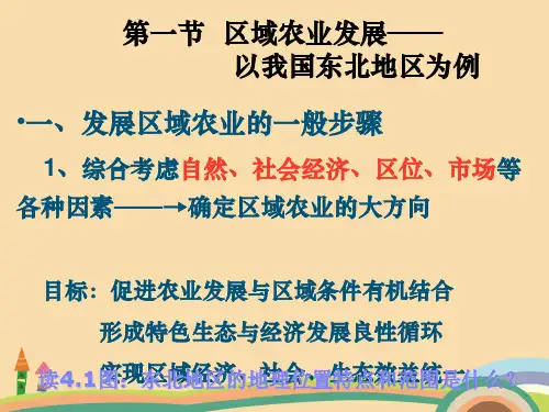 高一地理区域农业发展PPT教学课件