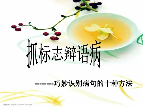 抓标志辩语病_巧妙识别病句的十种方法