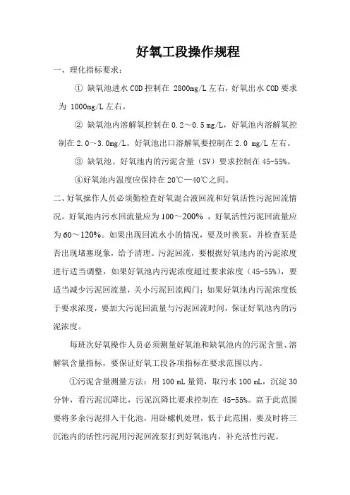 好氧操作规程