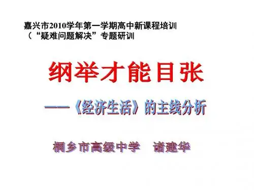 高考第一轮总复习：经济生活优秀PPT课件 人教课标版
