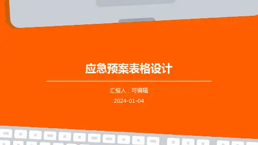 应急预案表格设计