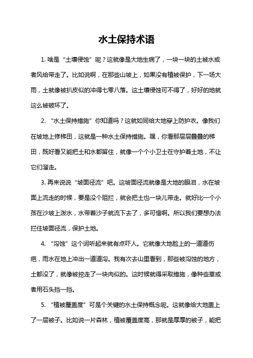 水土保持术语